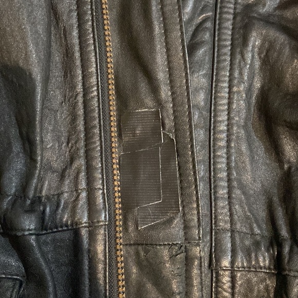 Vintage leather jacket cosa nova with hood in fair condition large - Picture 7 of 12